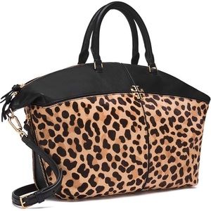 NEW Tory Burch Ivy Animal Print Satchel, Not Worn